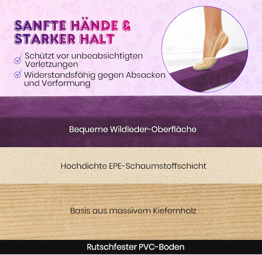 Costway Purple Balance Platform 270x10x15cm