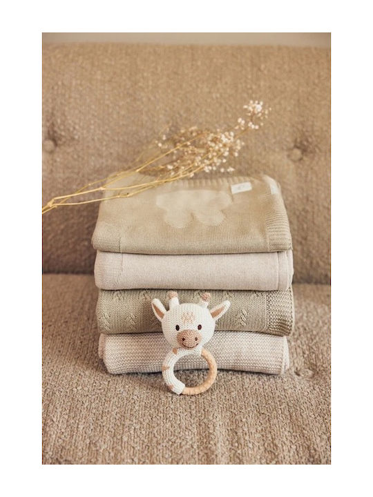 Jollein Κουβέρτα Αγκαλιάς & Λίκνου Fleece Κοραλί Nougat/Coral 100x75εκ.