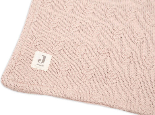 Jollein Pătură Pepinieră Swaddling pături Tricotat Roz Wild Rose 100x75cm
