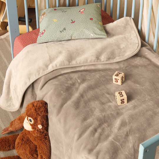 Kentia Одеяло Детски пелени за пелени Baby Notte Бежов 80x100см.
