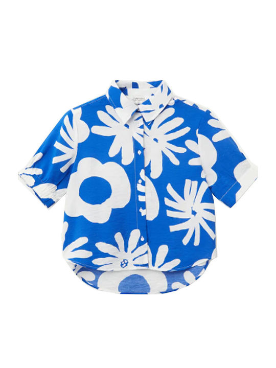 Mâneca scurta Femei Cămașă Blue