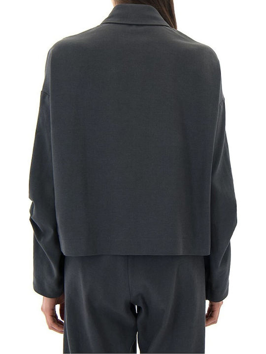 Langärmelig Damen Hemd Anthracite