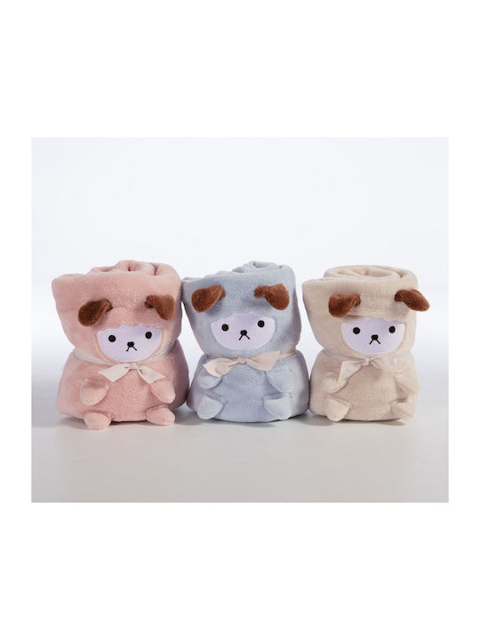 Nef-Nef Homeware Decke Wickeltücher für Kinderzimmer Lovely Sheep Vlies Hellblau 80x110cm