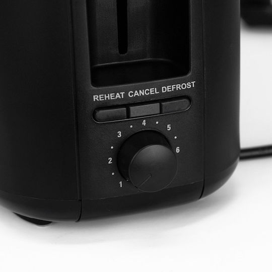 Toaster 2 Schlitze 1200W Schwarz