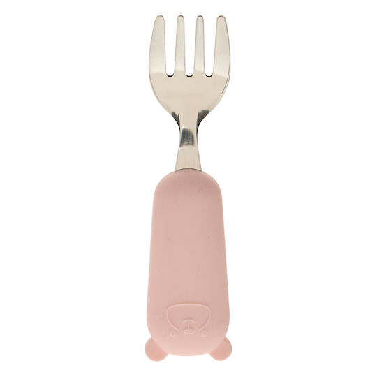 Baby Besteckset aus Metall Rosa 2 Stück