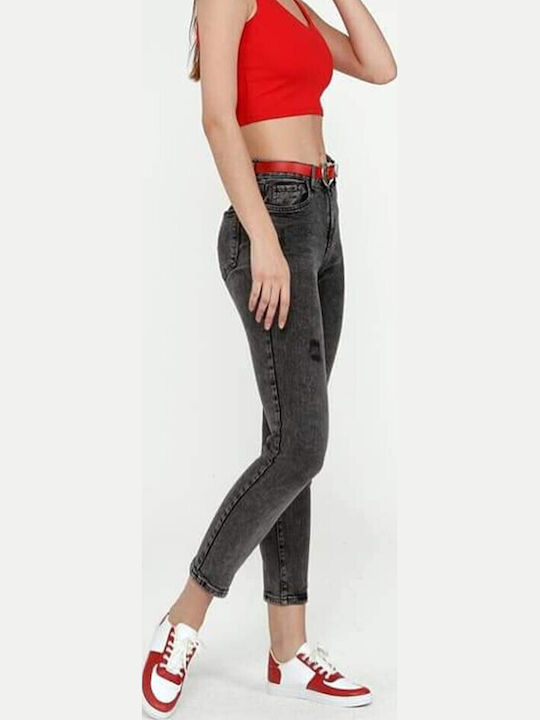 Γυναικείο Jean Παντελόνι σε Tapered Γραμμή Γκρι