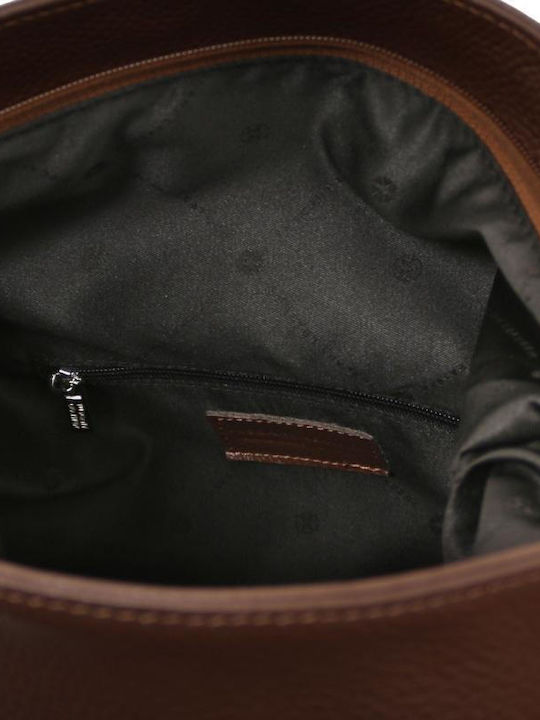 Leder Damentasche Rucksack Braun