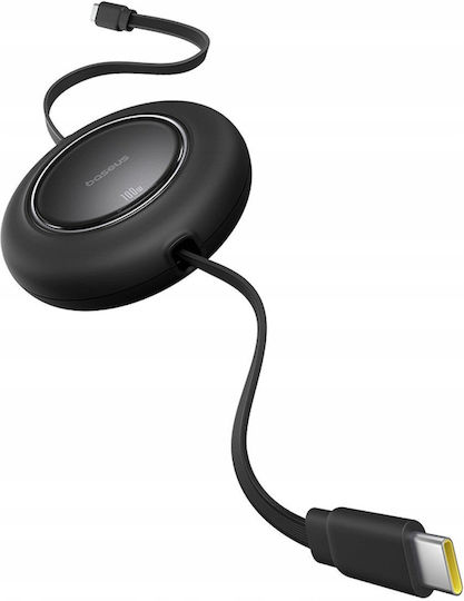 Baseus Mini Extensibil USB 2.0 Cablu USB-C bărbătesc - USB-C 100W Negru 2m