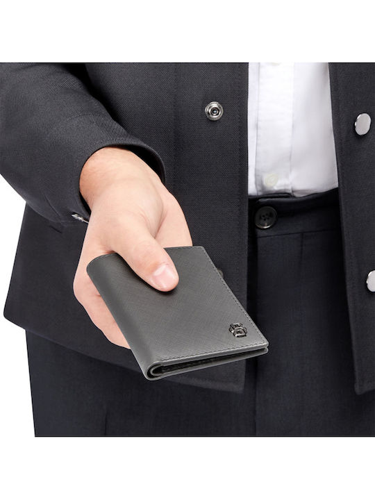 Leather Men's Wallet Cards Gray