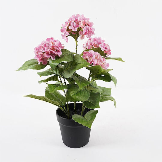 Διακοσμητικό Φυτό Γλάστρα Hydrangea Inart Ροζ Φ35x50εκ