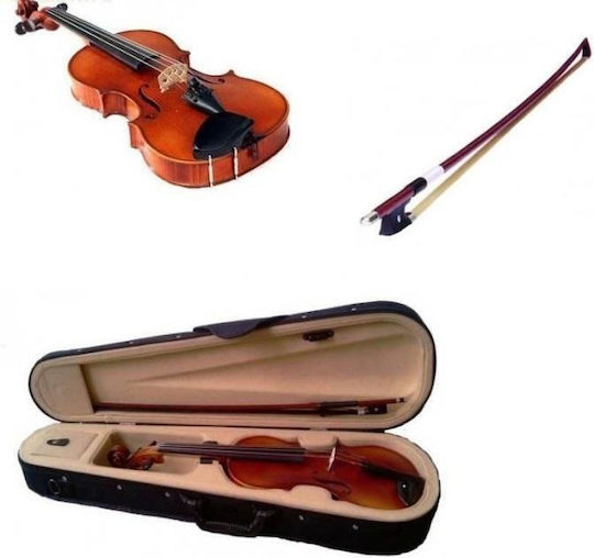 Klassisches Holzgeigen-Set 1/4 Zusätzlich 1/8 Bogen Depox Koffer Inklusive