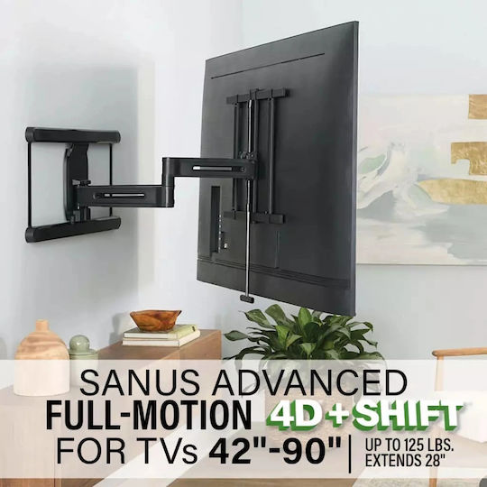 Universal Erweiterbare Wandmontage Für Fernseher Sanus 107-229 Cm Schwarz