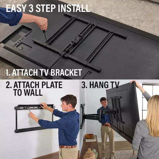 Universal Erweiterbare Wandmontage Für Fernseher Sanus 107-229 Cm Schwarz