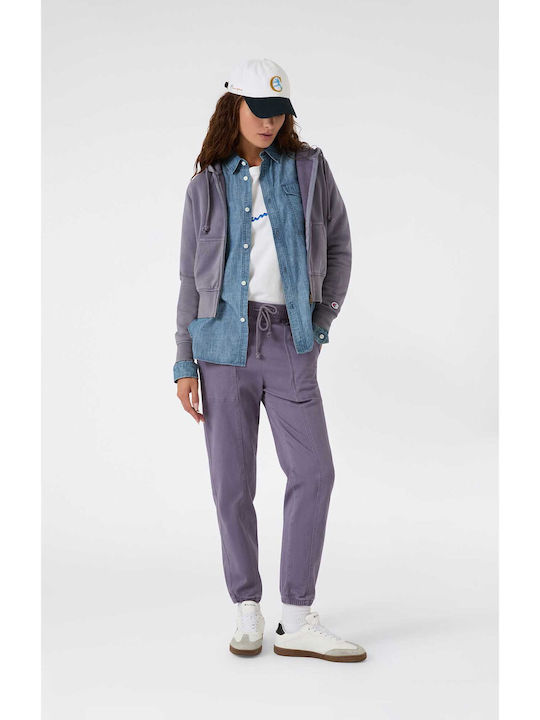Women's Sweatshirt Jacket Hooded Purple
