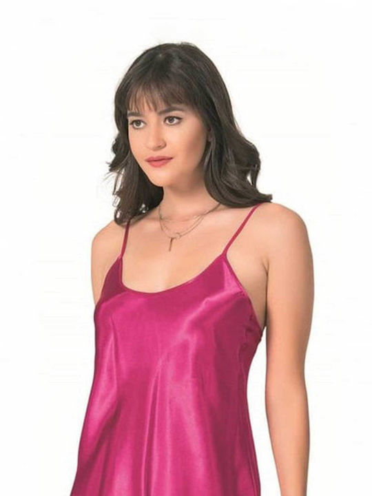 Primoda Winter Damen Nachthemd Magenta
