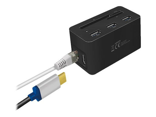 LogiLink USB-C Docking Station με HDMI 4K PD Ethernet Μαύρο (UA0370)