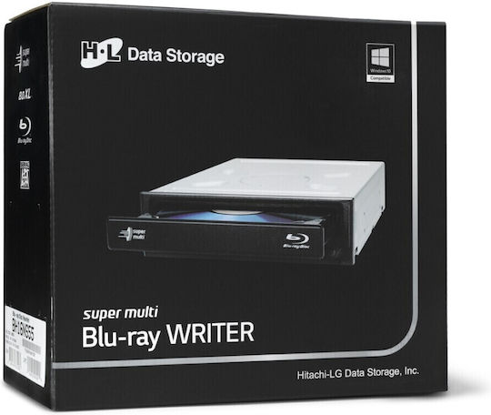 Hitachi-LG Data Storage BH16NS55 Вътрешен Оптично устройство Запис/Четене Blu-Ray / DVD/CD за Настолен Компютър Черен