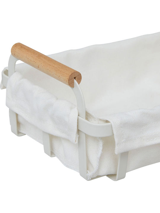 5Five Bread Basket Metallic White 27.6x15.9x10.9cm