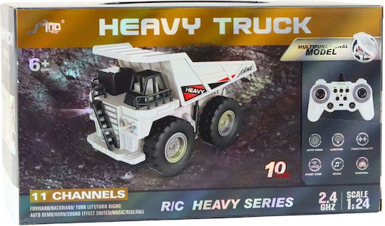 Lean Toys Remote Controlled Τηλεκατευθυνόμενος Εκσκαφέας Λευκό