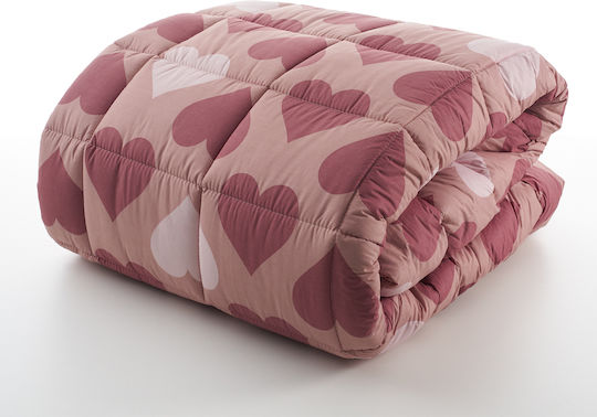 Charalambidis Textiles Duvet Single 160x230cm Love Red 350 GSMGsm