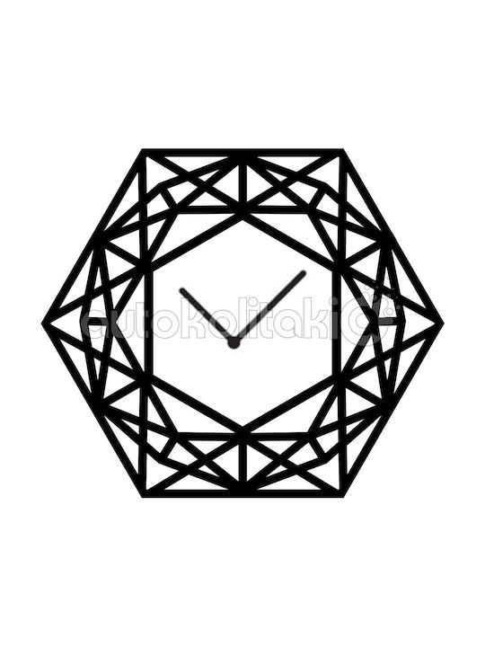 Orafol Abstract 2 Wanduhr Kunststoff Schwarz