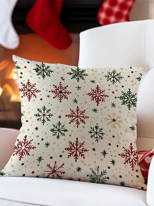 By Queen Limited Festive Edition Μαξιλαροθήκη Snowflake 45x45εκ