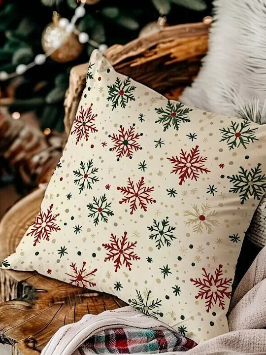 By Queen Limited Festive Edition Μαξιλαροθήκη Snowflake 45x45εκ