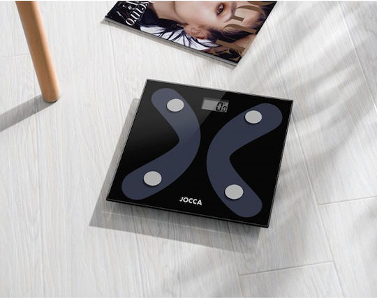 Smart Badezimmerwaage 180kg mit Körperfettmessung & Bluetooth Schwarze
