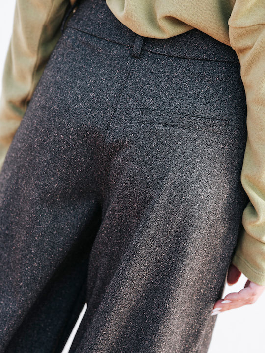 Damen Stoff Hose Braun