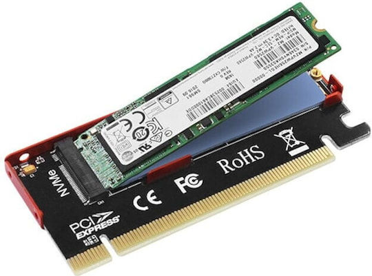 Axagon Pci-e X4 Adaptor Axagon Pcem2-s Adaptor La 1x M.2 Nvme Ssd M.2 2230 2242 2260 2280 Răcire Pasivă Roșie