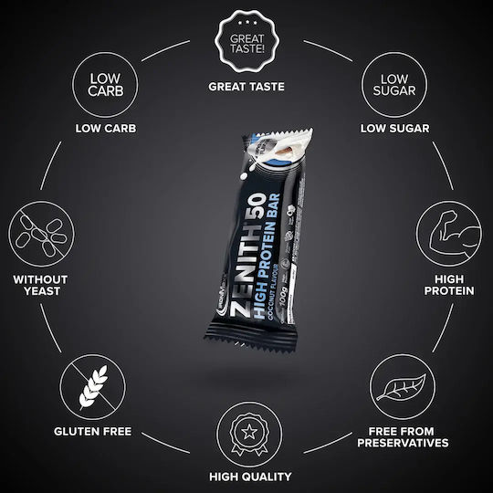IronMaxx Zenith Bar with 50% Protein & Flavor Coconut 100gr