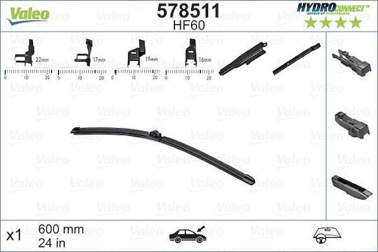 Valeo HydroConnect Lamelă Ștergător Auto Șofer 600mm