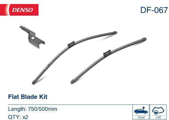 Denso Безшевни Чистачки Плоски Ламели 750/500мм 2бр Ford Transit V363 08.13 238г 2 Бр Лява Страна