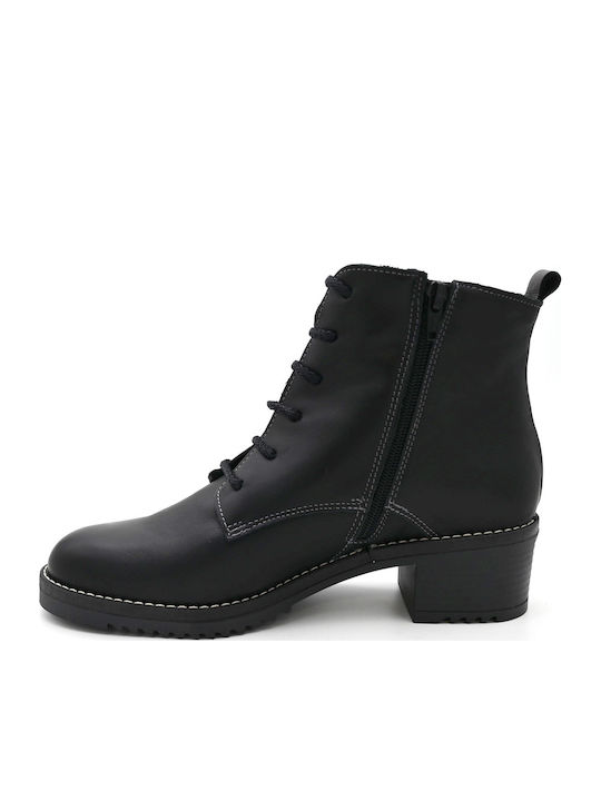 Leather Women's Ankle Boots Black