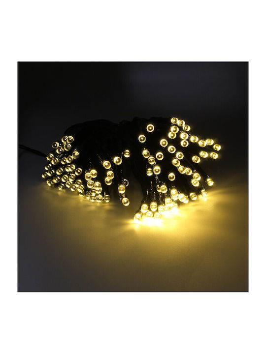 200 Lights LED 20m. Warm White Solar in String 1pcs