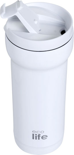 Ανταλλακτικό Πώμα Coffee Thermos 420ml White Ecolife Ecl-33-bo-6003