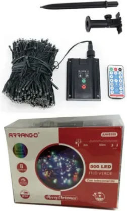 500 Lights LED 50m. Multicolor Solar in String 1pcs