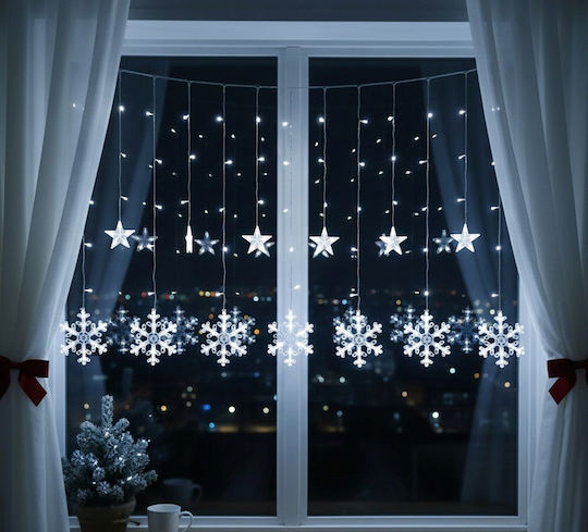 125 Lichter LED 3m. Kaltes Weiß Typ Vorhang 1Stück 125 Lichter LED 3m. Kaltes Weiß Typ Vorhang 1Stück