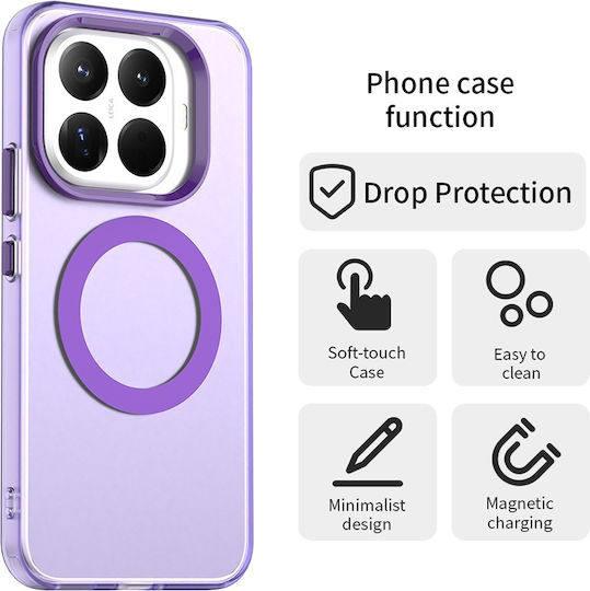 Techsuit Candycase Umschlag Rückseite Kunststoff / Silikon Lila (Xiaomi 15T Pro)