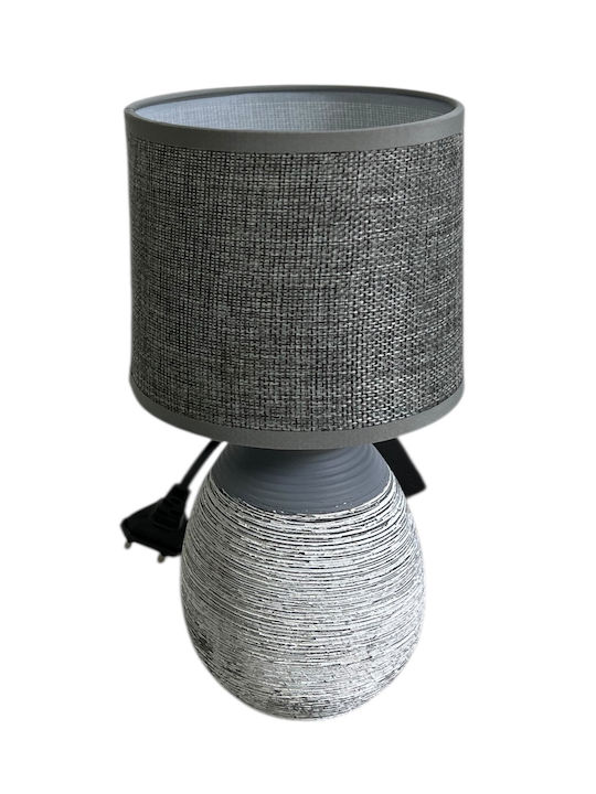 Chios Hellas Keramik Tischlampe mit Schwarz Schirm