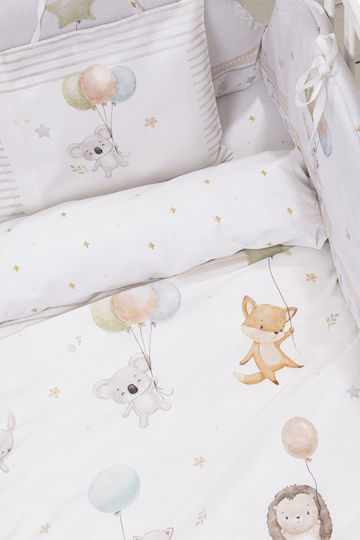 Nima Baby Sheets Set Cradle Cotton White 70x110cm