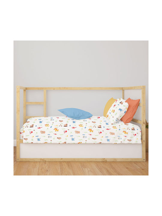 Dimcol Бебешки Чаршаф За Количка Памук с Ластик 70x140бр