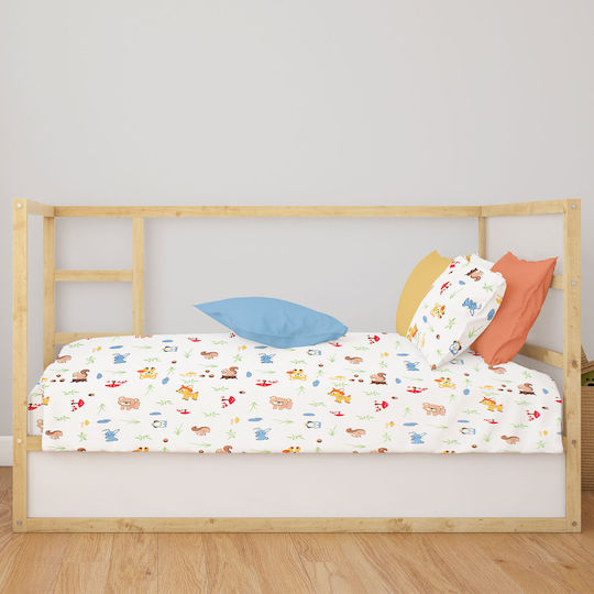 Dimcol Бебешки Чаршаф За Количка Памук с Ластик 70x140бр
