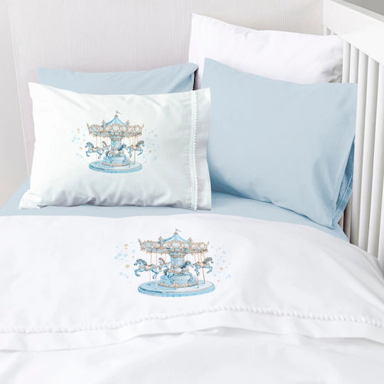 Borea Baby Sheets Set Crib Cotton White 120x160cm 2pcs