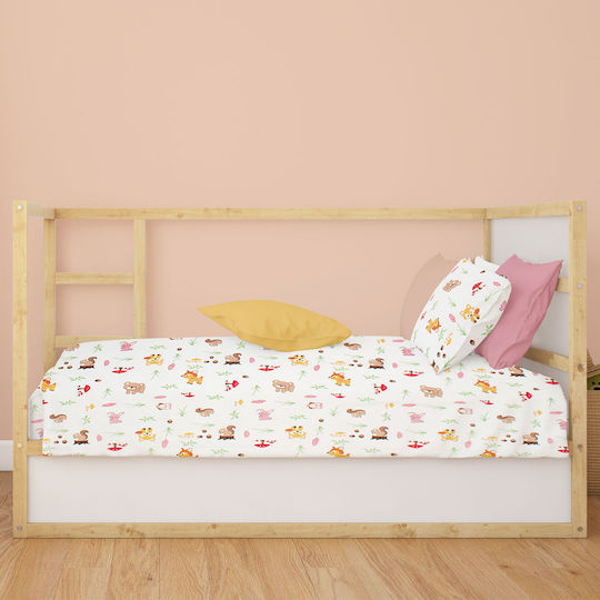 Dimcol Бебешки Чаршаф За Количка Памук с Ластик 70x140бр