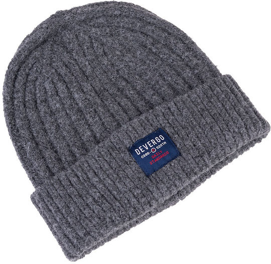 Beanie Unisex Σκούφος Πλεκτός σε Γκρι χρώμα