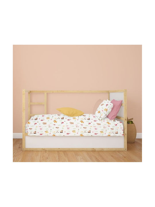 Dimcol Baby Sheet Crib Cotton Fitted 70x140cm