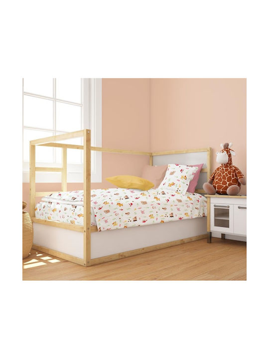 Dimcol Baby Sheet Crib Cotton Fitted 70x140cm