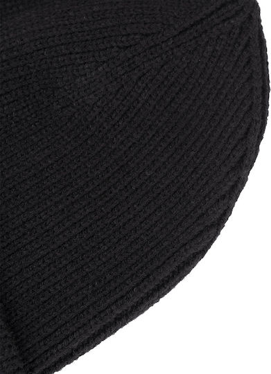 Beanie Unisex Σκούφος Πλεκτός σε Μαύρο χρώμα