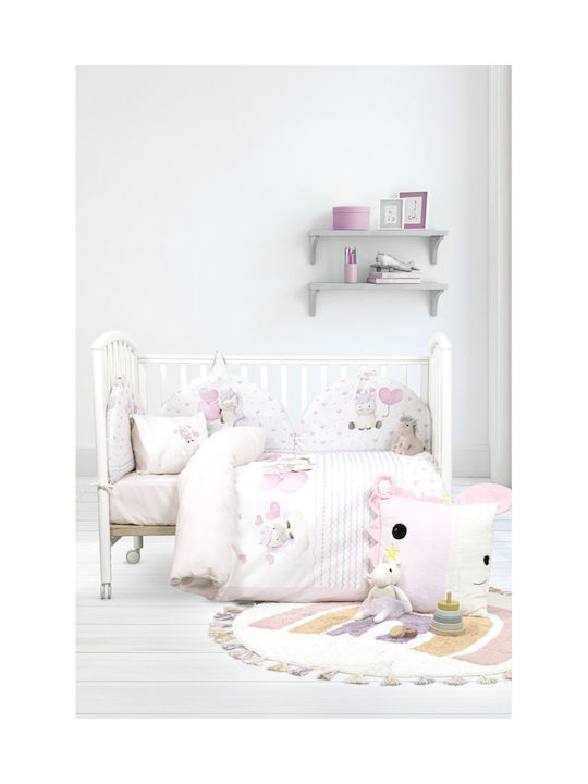 Nima Luni Uni Baby Sheets Set Crib Cotton Pink 120x170cm 3pcs